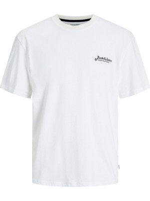Jack & Jones Jjbeau Tee Ss Frontprınt Beyaz Erkek Kısa Kol T-Shirt