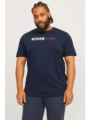 Jack & Jones Jjecorp Logo Tee Play Ss Lacivert Erkek Kısa Kol T-Shirt