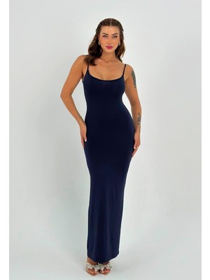 Şık Askılı Sonbahar Mevsimlik Elbise