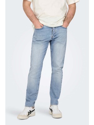 Only&sons Onsyoke Tapered Lb 9684 D Mavi Erkek Pantolon