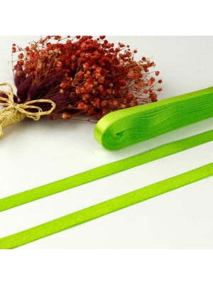 İpek Hobi  Fıstık Yeşili  2 Cm Saten Kurdela  10 Adet