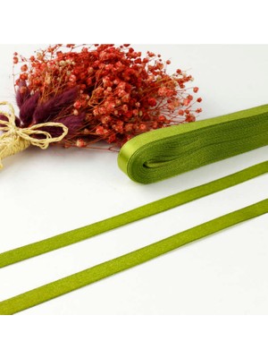 İpek Hobi  Yaprak Yeşili 2 Cm Saten Kurdela  3 Adet