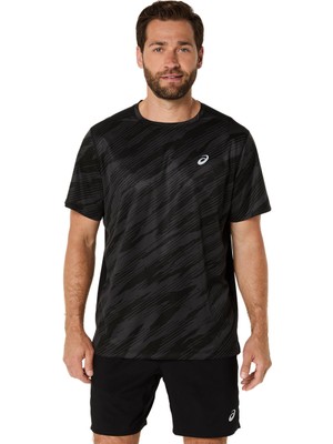 Asics Asics Core All Over Print Ss Top Erkek Siyah Kısa Kollu Tshirt 2011D212-001