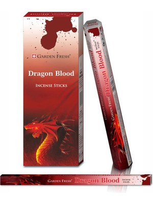 Garden Fresh Dragon Blood (Ejder Kanı) Kokulu Altıgen 1 Paket (20 Adet) Çubuk Tütsü