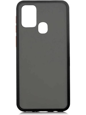 ZORE Galaxy M31 Kılıf Mat Yüzey Renkli Kenar Silikon