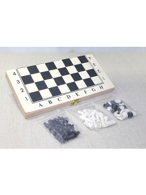 Dervis'İN Ahşap Kutulu Satranç Tavla Seti Model 3