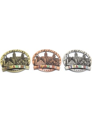 Dervis'İN İstanbul Temalı Metal Magnet Yuvarlak Tasarım