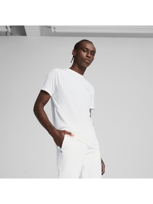 Puma Beyaz Evostrıpe Tişört Erkek XS Nefes Alabilir Kumaş ile Şık Tasarım