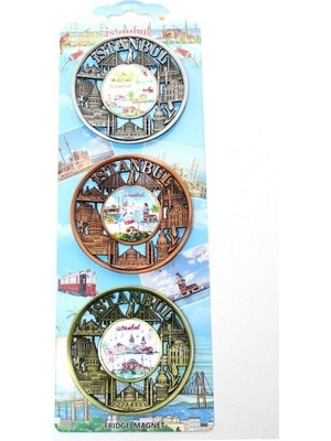 Dervis'İN İstanbul Temalı Metal Magnet 3'lü Set Model 2