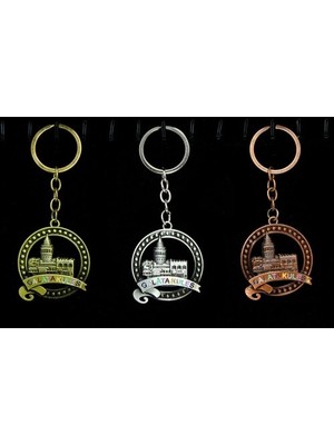 Dervis'İN Metal Galata Kulesi Anahtarlık Model 3