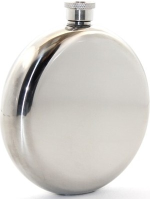 Dervis'İN Paslanmaz Çelik Yuvarlak 8 Oz Tekli Matara Çelik Renk