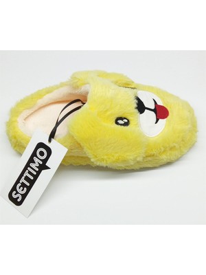 Set Timo Sarı Köpek Figürlü Panduf Ev Terliği