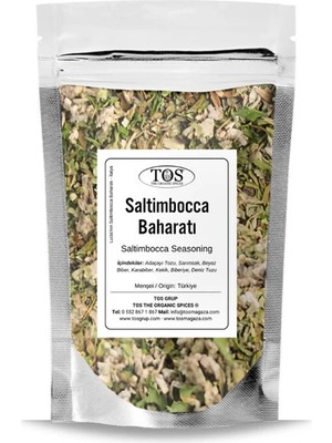 TOS The Organic Spices Lucia'nın Saltimbocca Baharatı 250 gr - Dünya Mutfakları Koleksiyonu
