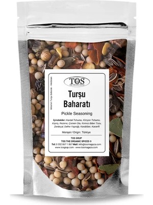 TOS The Organic Spices Mina'nın Turşu Baharatı 100 gr - Dünya Mutfakları Koleksiyonu