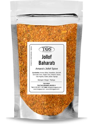 TOS The Organic Spices Amara'nın Jollof Baharatı 100 gr - Dünya Mutfakları Koleksiyonu