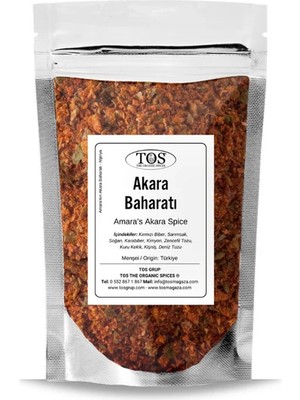 TOS The Organic Spices Amara'nın Akara Baharatı 250 gr - Dünya Mutfakları Koleksiyonu