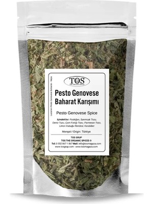 TOS The Organic Spices Lucia'nın Pesto Genovese Baharatı 250 gr - Dünya Mutfakları Koleksiyonu