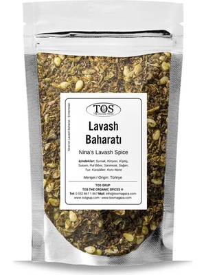 TOS The Organic Spices Nina'nın Lavash Baharatı 100 gr - Dünya Mutfakları Koleksiyonu