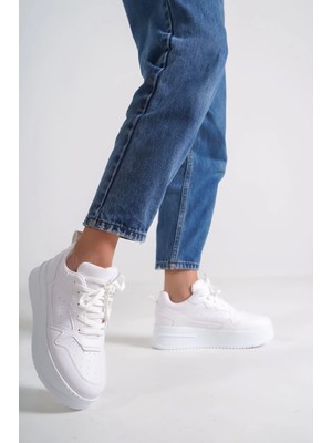 Belle Vista Alessı Bağcıklı  Taban Kadın Sneaker Ayakkabı Bt Beyaz