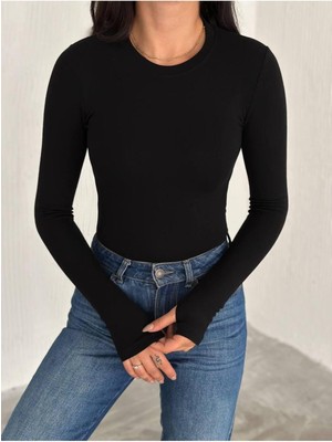 Parmak Geçmeli Esnek Basıc Badi