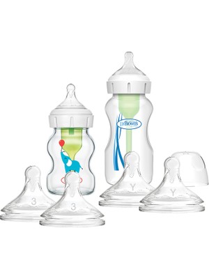 Dr Brown's Geniş Ağızlı Biberon Y Kesim Emzik Seti 0-9 Ay İçin Plastik Materyal