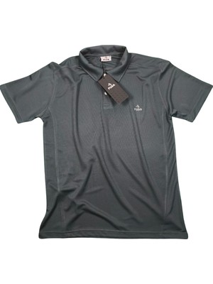 Fuba Erkek Mesh Yakalı Antrasit Tişört