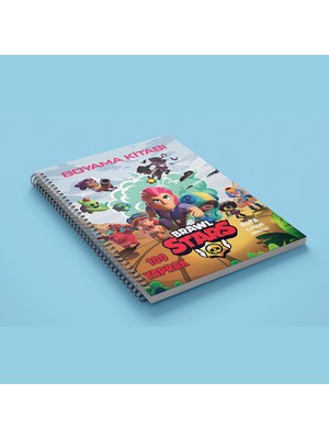 Mdk Brawlstars 100 Yaprak Boyama Kitabı + 12 Li Boya Kalemi Hediye