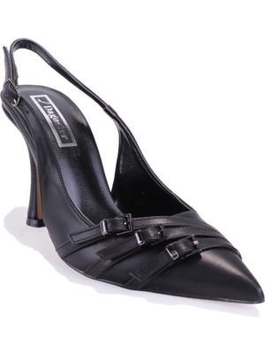 Dagoster DZA07-7311241 Siyah Klasik Topuklu Kadın Ayakkabı