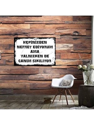 Ahşap Retro Mdf Poster , Komik Sözler , Duvar Yazıları , Manzara ,  Tarih , Edebiyat - TBL0609