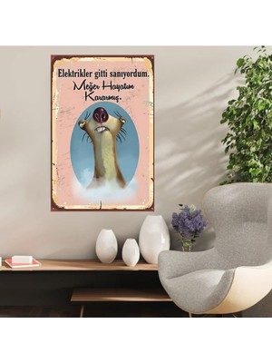 Ahşap Retro Mdf Poster , Komik Sözler , Duvar Yazıları , Manzara ,  Tarih , Edebiyat - TBL0807