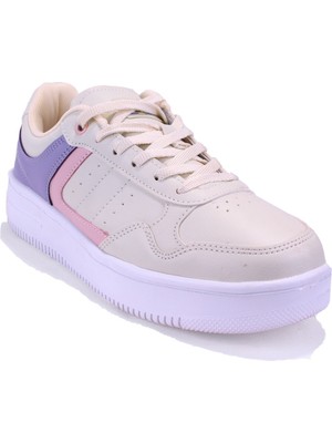 Kinetix Lowner Pu Ekru  Günlük Kadın Spor Ayakkabı