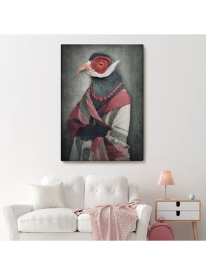 Marsilyan- Kuş Kafalı Insan Kanvas TABLO-4992