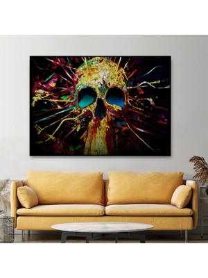 Marsilyan- Kafatası Kanvas Tablo, Graffiti Duvar Sanatı, Kafatası, Graffiti Kafatası Sokak SANATI-5382