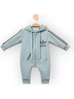 Woops Baby Marka Addas Desen Kapşonlu Tulum  6-24 Ay