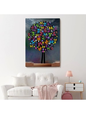 Marsilyan- Kelebekler Ağacı Duvar TABLOSU-6050