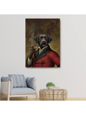 Marsilyan- Pipo Için Köpek Duvar TABLOSU-6032
