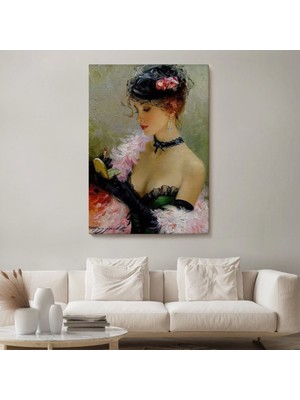 Marsilyan- Makyaj Yapan Güzel Kadın Dekoratif Duvar Tablosu -6187