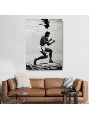 Marsilyan- Su Altında Antreman Yapan Boksor Muhammet Ali Duvar TABLOSU-6204