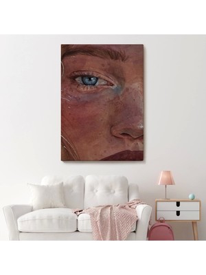 Marsilyan- Mavi Gözlü Kız Dekoratif Duvar TABLOSU-6335