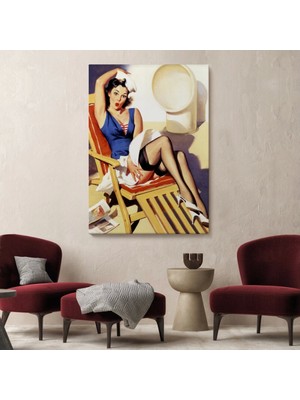 Marsilyan- Sailor Pin Up Dekoratif Duvar Tablosu - Denizci KIZ-6459