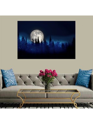 Marsilyan Dekoratif Baskı Dolunay Kanvas Tablo