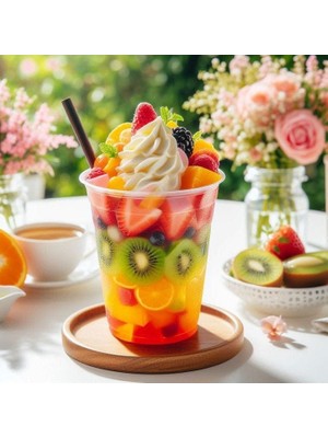 Evinizin Yardımcısı Sunumluk & Meze & Tatlı & Soğuk Meze Plastik Sup Kase 1000 Cc 6 Adet Kase 6 Adet Kapak