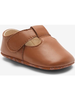 Next Baby Bronz Kahve Deri Yumuşak Taban Bebek Ayakkabısı