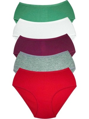 Mbb E-Ticaret 5 Adet Kadın Yüksek Bel Ribana Bato Külot S044