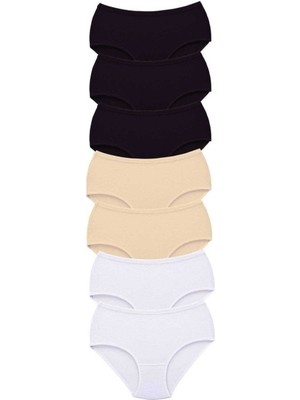Mbb E-Ticaret 7 Adet Tutku Kadın Yüksek Bel Bato Kalın Lastik Külot S15