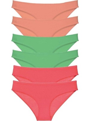 Mbb E-Ticaret 6 Adet Süper Eko Set Likralı Kadın Slip Külot 549