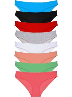 Mbb E-Ticaret 8 Adet Süper Eko Set Likralı Kadın Slip Külot Set 6