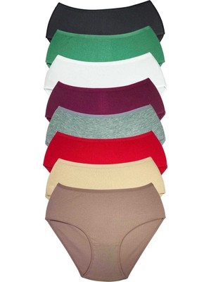 Mbb E-Ticaret 8 Adet Kadın Yüksek Bel Ribana Bato Külot S009