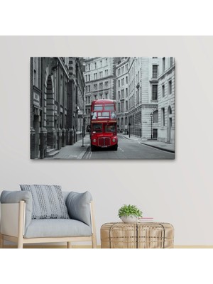 Marsilyan- Londra Kırmızı Otobüs TABLOSU-6622