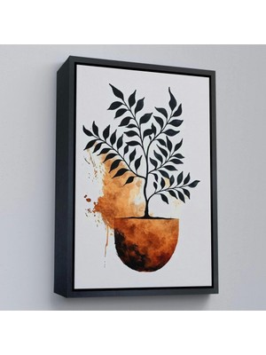 Marsilyan- Çerçeveli Dekoratif Minimal Bitki TABLOSU-7651